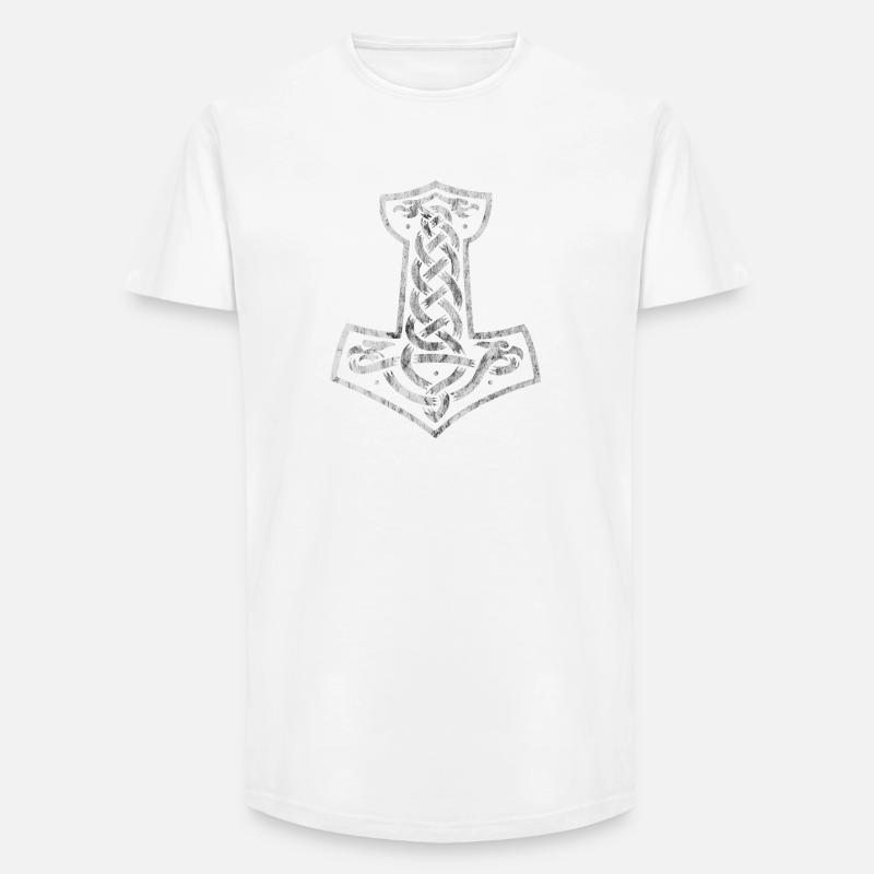 Mjolnir - Long Fit Männer T-Shirt - Weiß
