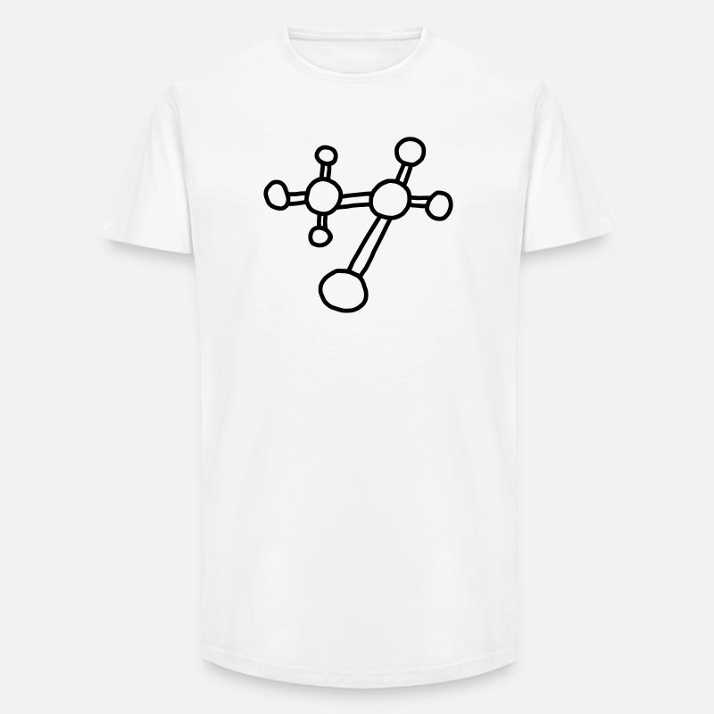Atom molecule / physics mechanics lattice atomicon - Long Fit Men's T-Shirt - white