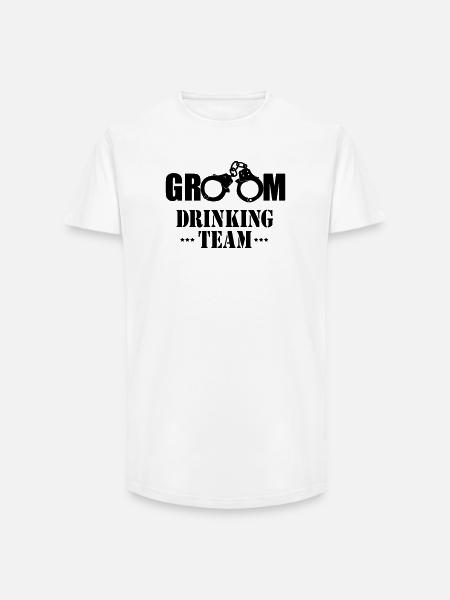 GROOM drinking team bachelor party - Long Fit Men's T-Shirt - white