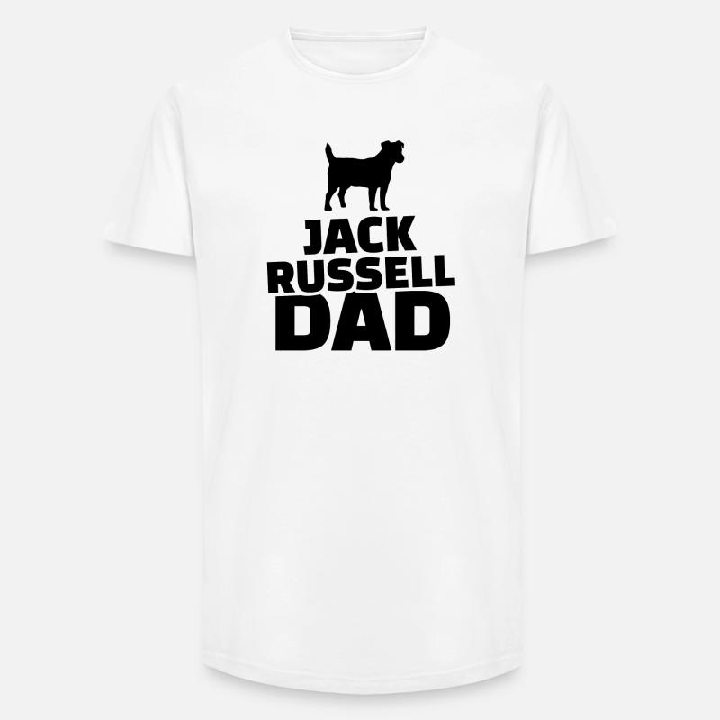 Jack Russel Dad - Long Fit Männer T-Shirt - Weiß