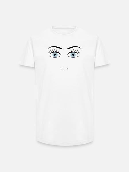 2541614 15417884 eye - Long Fit Men's T-Shirt - white