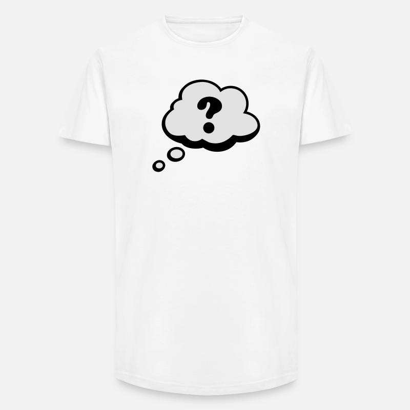 Comic Sprechblase Fragezeichen - Long Fit Männer T-Shirt - Weiß