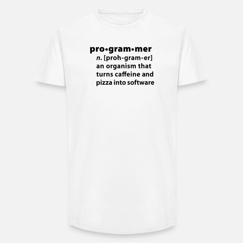 Programmer dictionary definition - Long Fit Men's T-Shirt - white