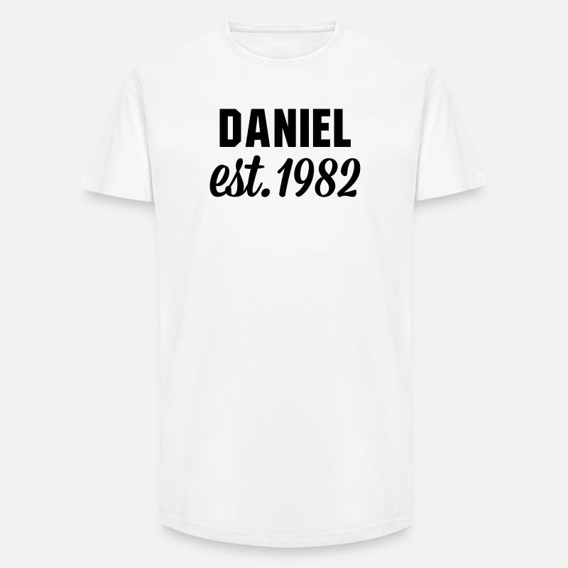 Daniel est 1982 - Long Fit Männer T-Shirt - Weiß