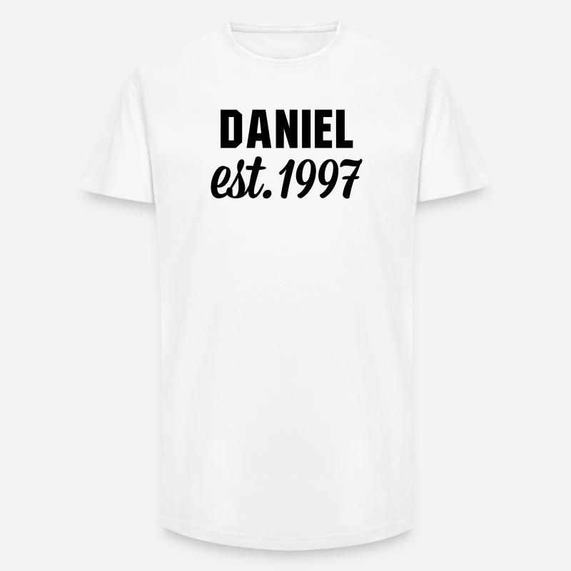 Daniel est 1997 - Long Fit Männer T-Shirt - Weiß