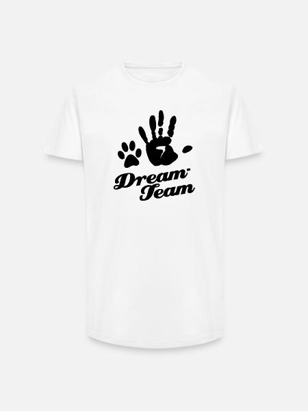 Dream-Team Dog Owner - Long Fit Men's T-Shirt - white