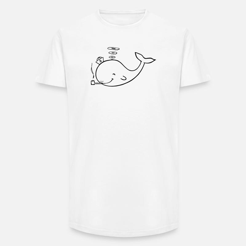 wal - Long Fit Männer T-Shirt - Weiß
