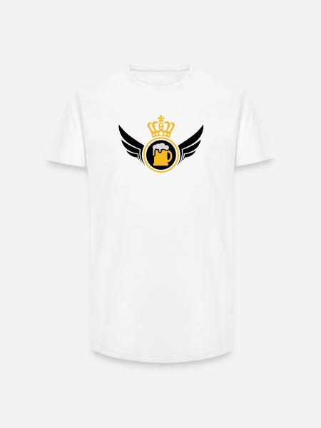 Bier König - Long Fit Männer T-Shirt - Weiß