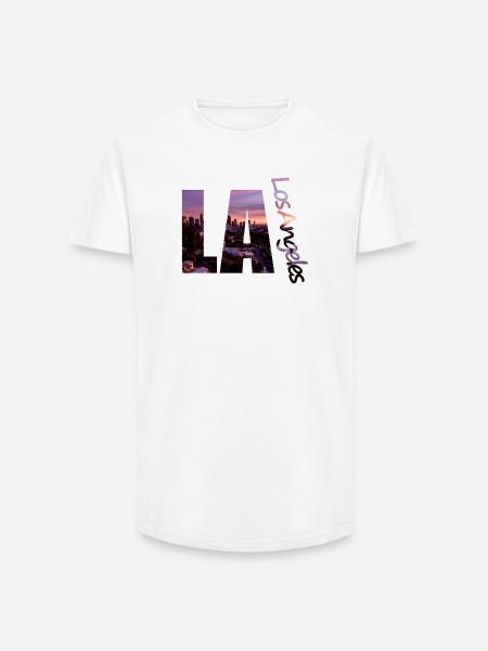 LA - Los Angeles skyline - Long Fit Men's T-Shirt - white