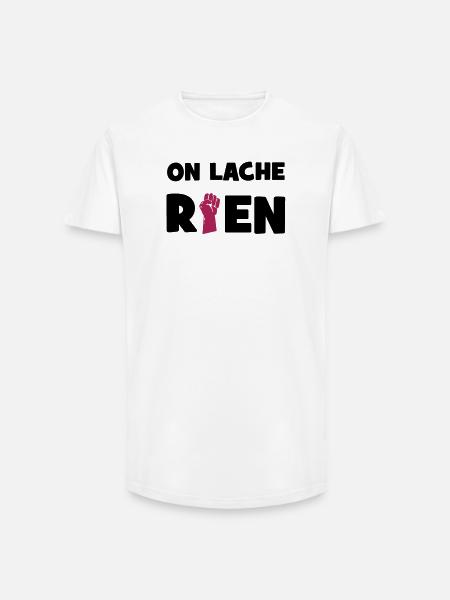 On lâche rien ! - T-shirt coupe longue homme - blanc