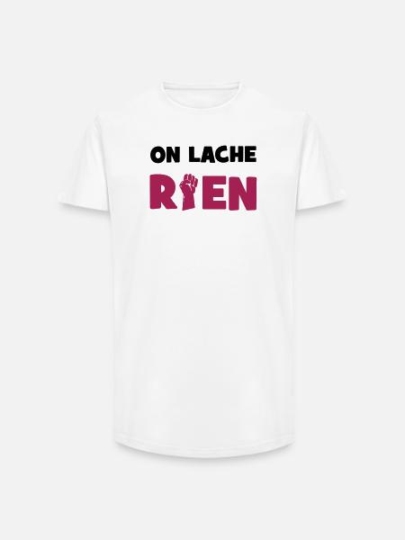 On lâche rien! - Long Fit Men's T-Shirt - white