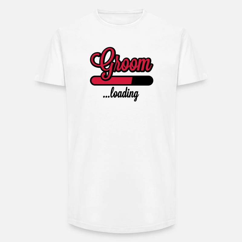 Groom loading - Long Fit Männer T-Shirt - Weiß