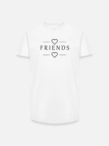 Meilleurs amis -Amis- - T-shirt coupe longue homme - blanc