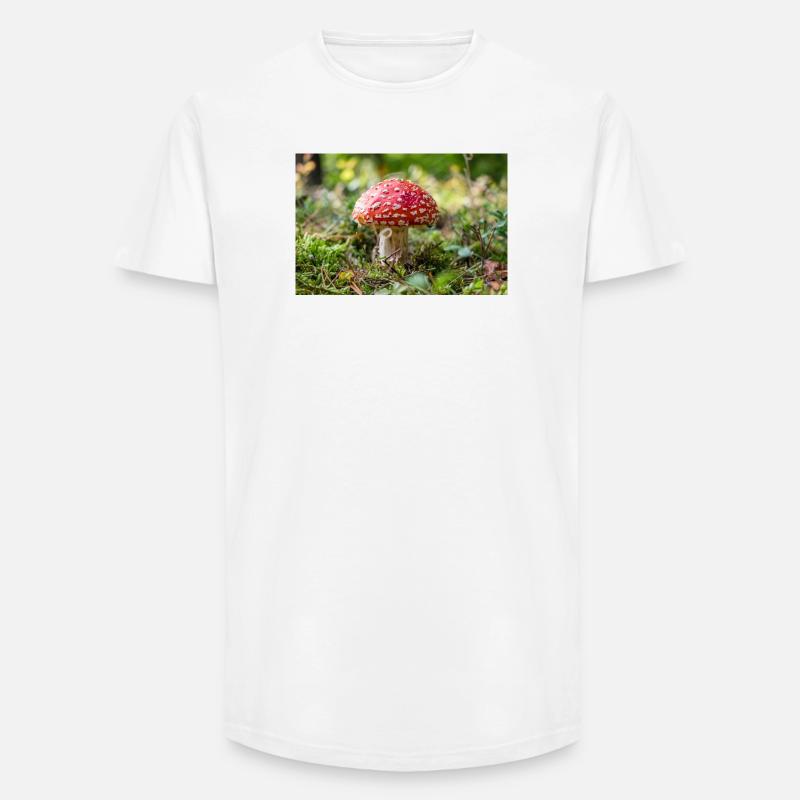 Toadstool - Long Fit Men's T-Shirt - white