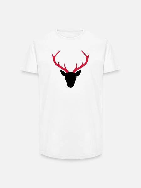 Deer antler hunter gift - Long Fit Men's T-Shirt - white