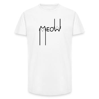 cat - Long Fit Men's T-Shirt - white - Front - AI Model Male 185 light (185cm)