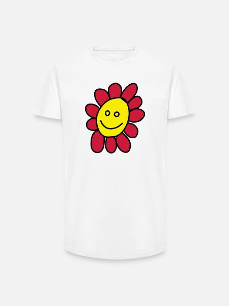 I am a flower - Long Fit Men's T-Shirt - white