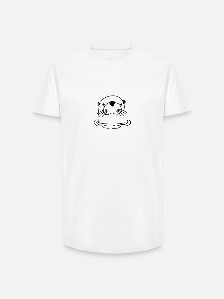 Biber Otter Waldbewohner Waldtier - Long Fit Männer T-Shirt - Weiß