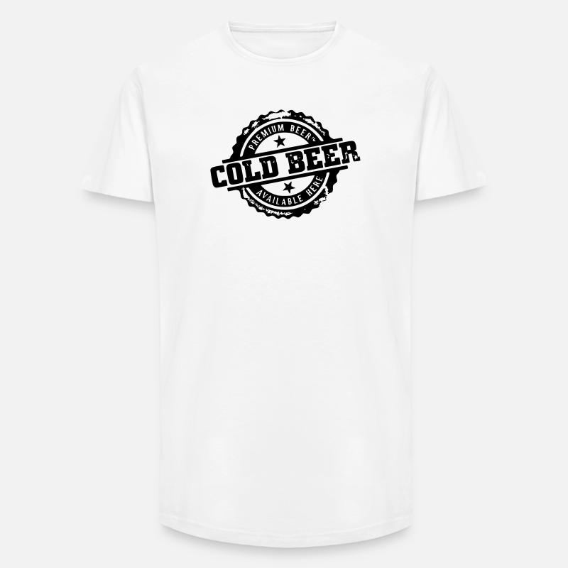 kaltes Bier - Long Fit Männer T-Shirt - Weiß