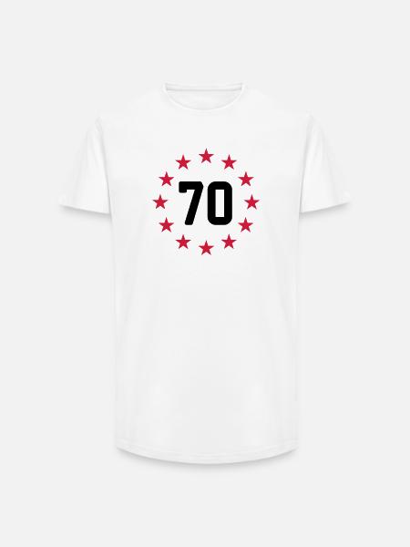 70 years - Long Fit Men's T-Shirt - white