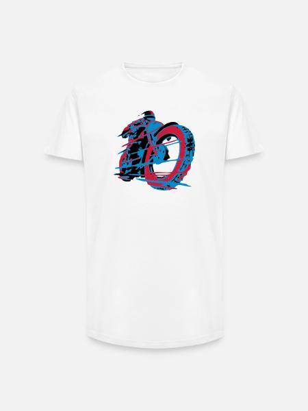 Classic Racer - Long Fit Männer T-Shirt - Weiß