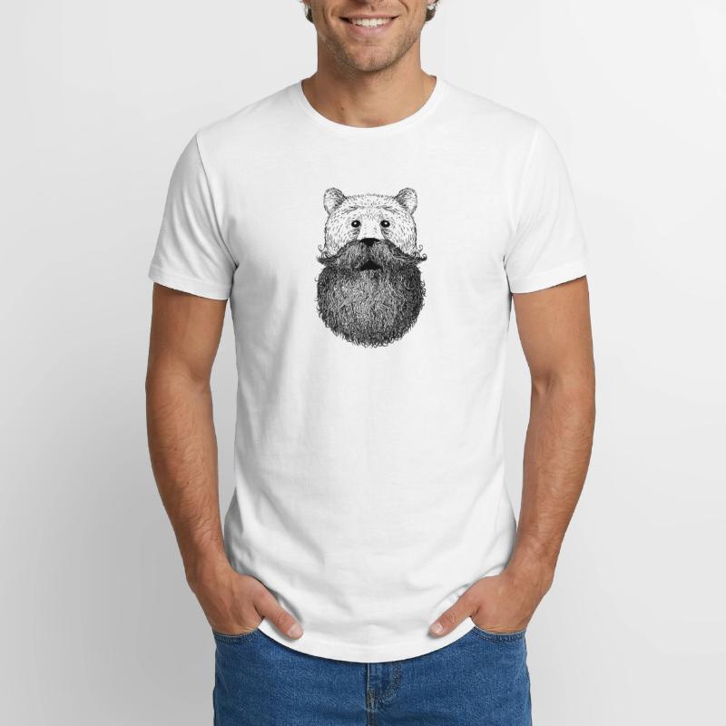 Bär oder Bart Long Fit Männer T-Shirt