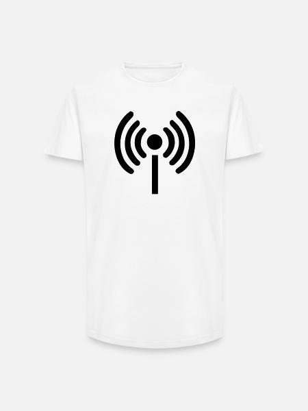 Wi-Fi Symbol - Long Fit Men's T-Shirt - white