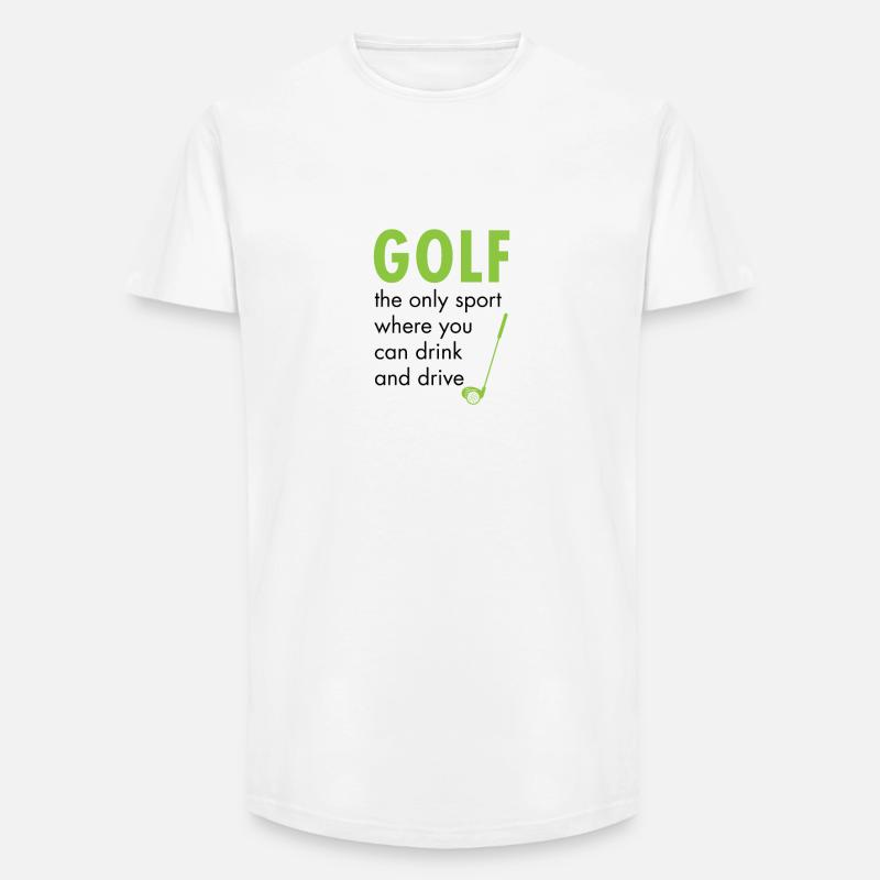 Golf golfen Golfschläger Caddy Geschenk Golfshirt - Long Fit Männer T-Shirt - Weiß