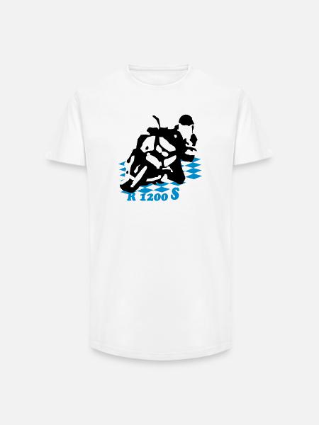 1200s_bayern_Fahne - Long Fit Männer T-Shirt - Weiß
