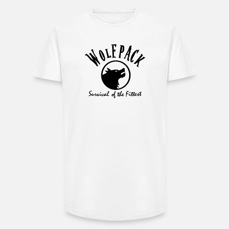 wolfpack - Long Fit Männer T-Shirt - Weiß