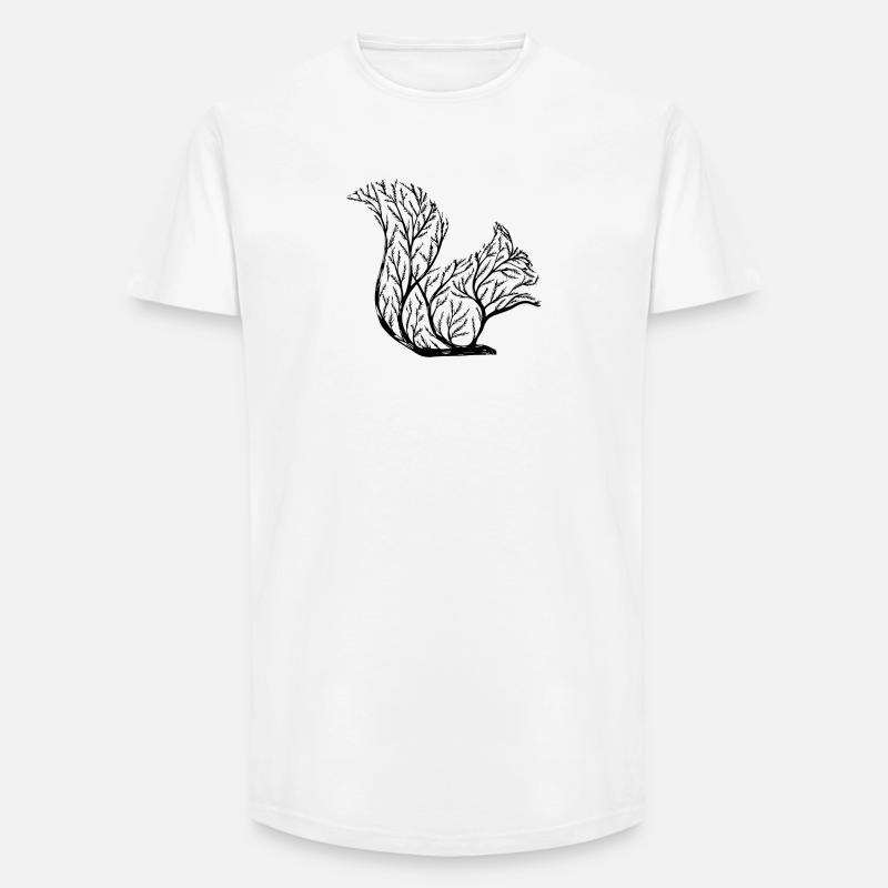 Kunstvolles Eichhörnchen - Long Fit Männer T-Shirt - Weiß