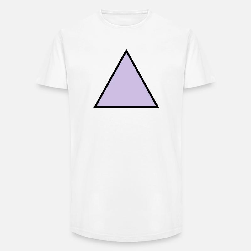 forme de triangle hippie triangle - T-shirt coupe longue homme - blanc