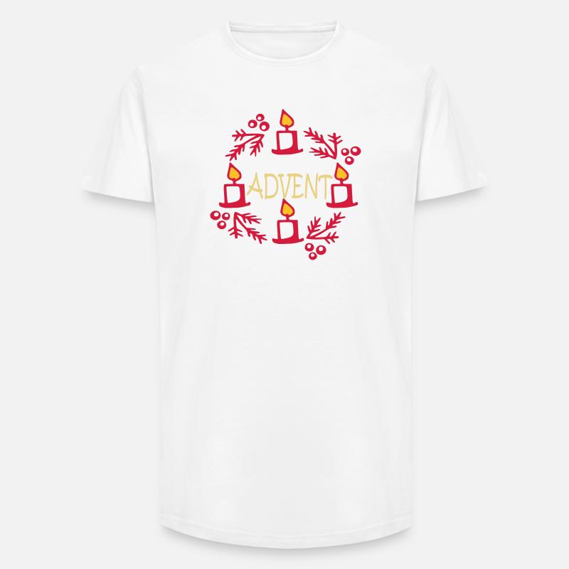 Advent - Long Fit Men's T-Shirt - white