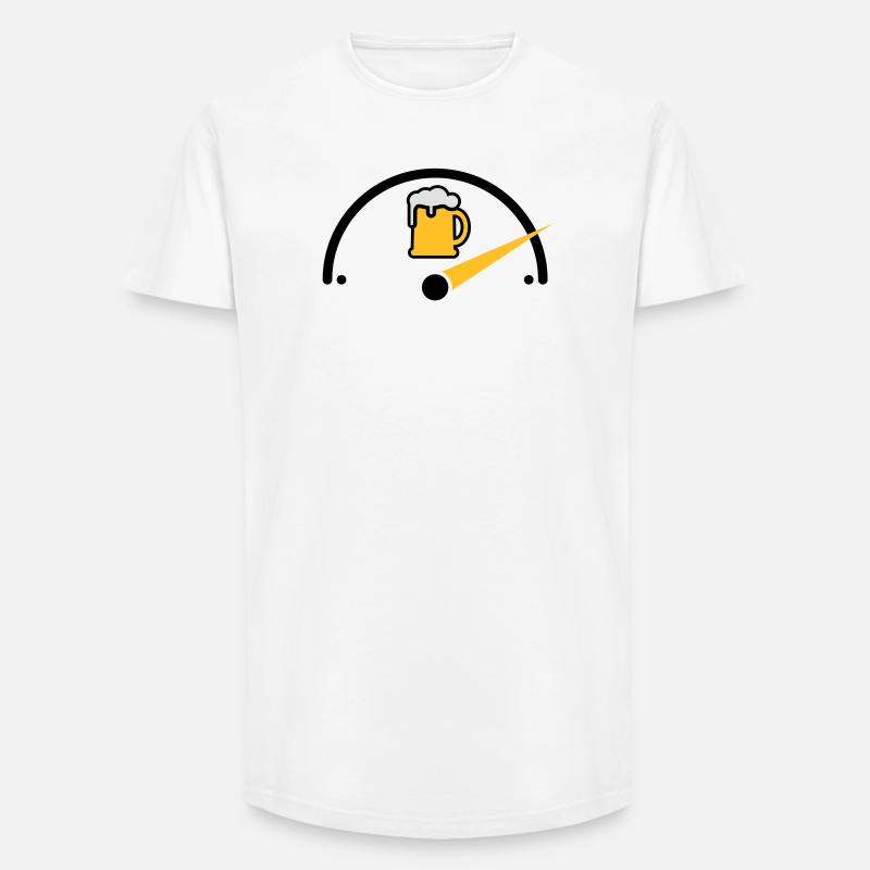 Bier voll - Long Fit Männer T-Shirt - Weiß