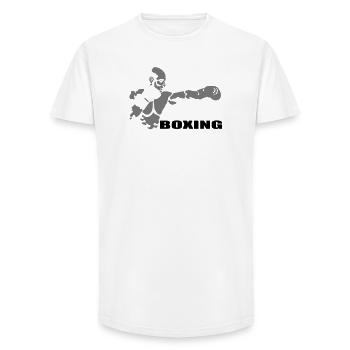 boxing - Long Fit Men's T-Shirt - white - Front - AI Model Male 185 light (185cm)
