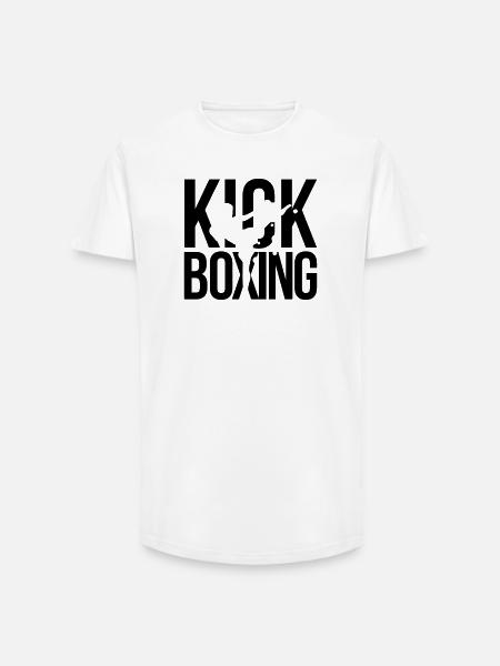 boxe kick boxing - T-shirt coupe longue homme - blanc