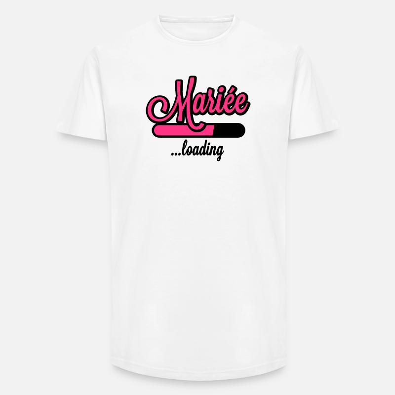 Mariée loading - Long Fit Männer T-Shirt - Weiß
