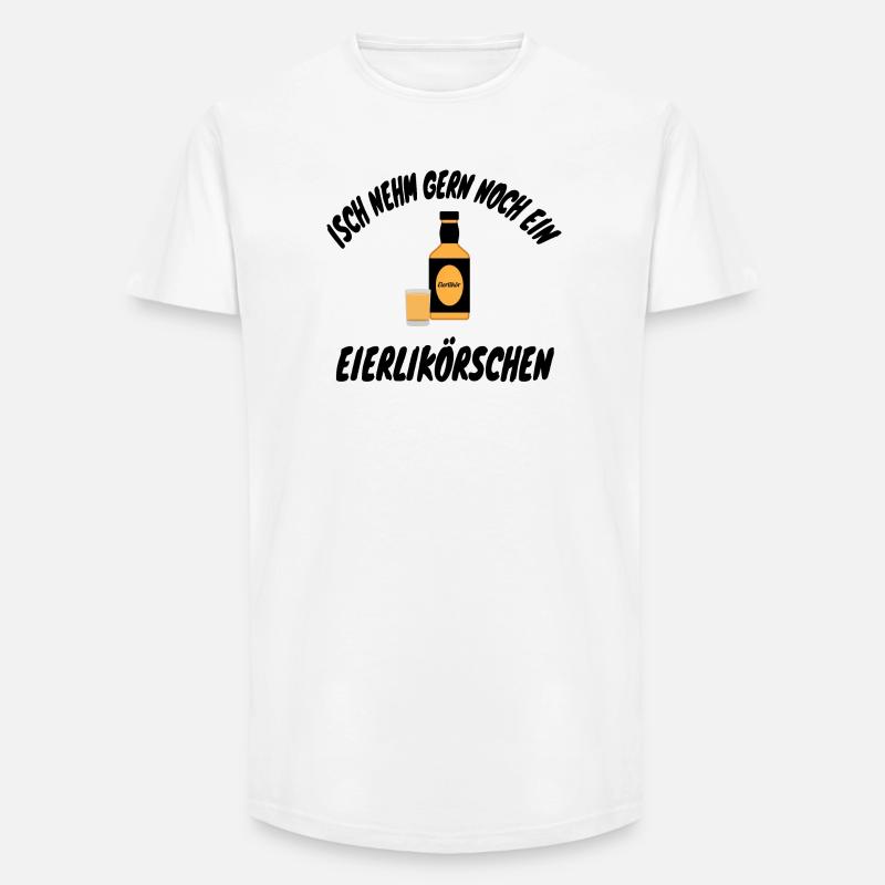Isch nehm gern noch ein Eierlikörschen - Long Fit Männer T-Shirt - Weiß