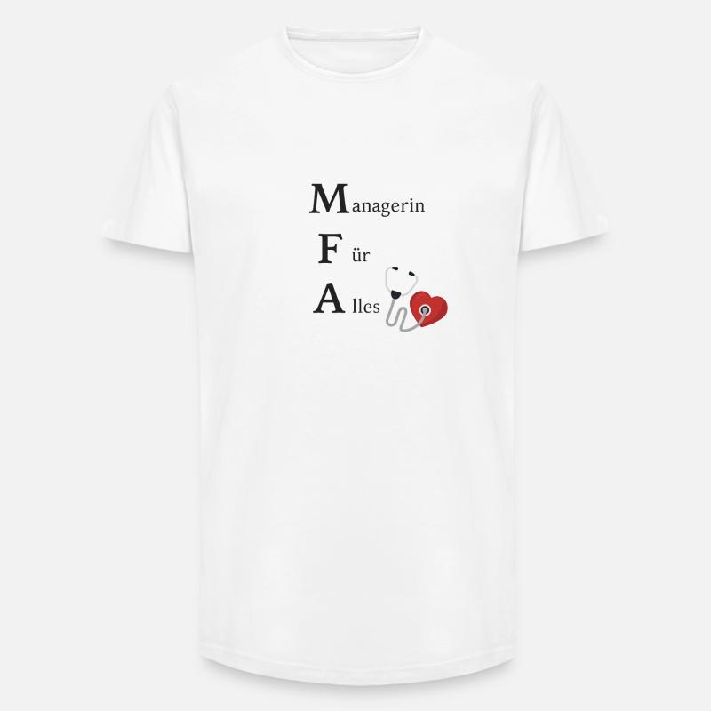 Manager per tutto! MAE / assistente medico - T-shirt uomo a vestibilità lunga - bianco