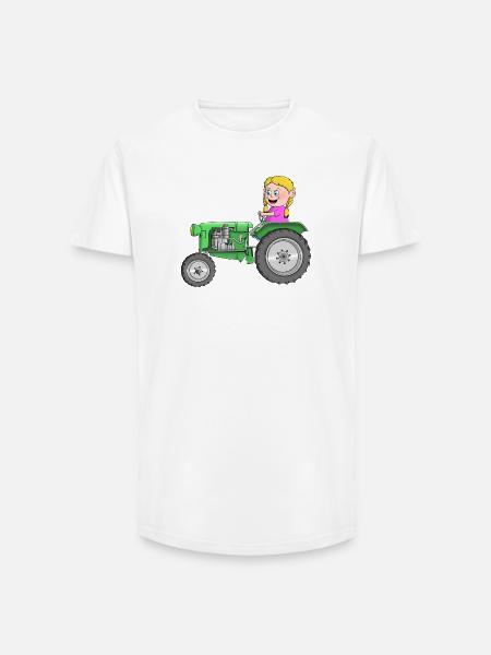 Tractor children - Long Fit Men's T-Shirt - white