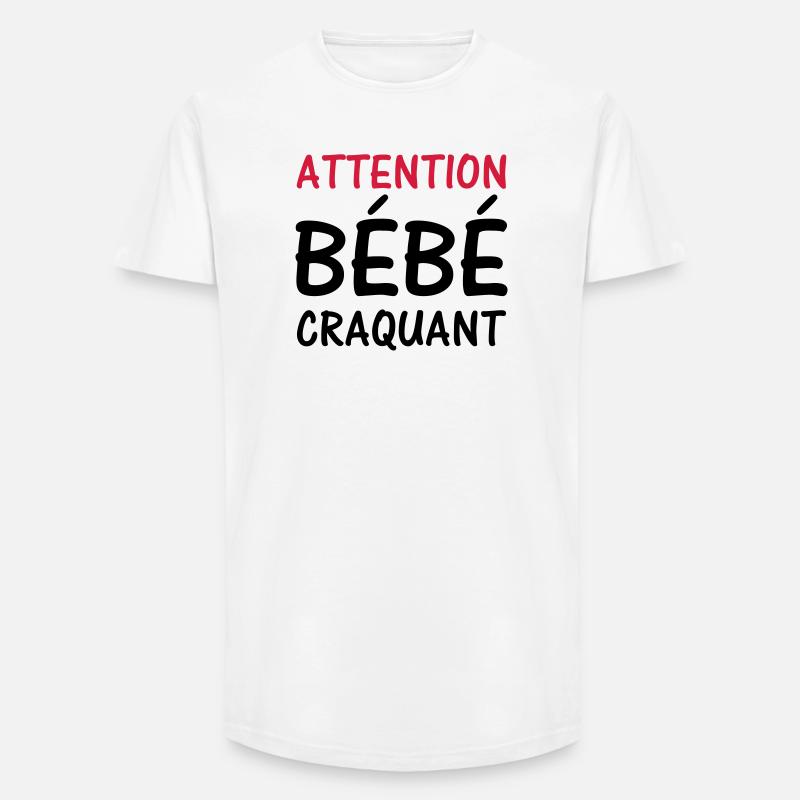 Warnung BABY süß! - Long Fit Männer T-Shirt - Weiß