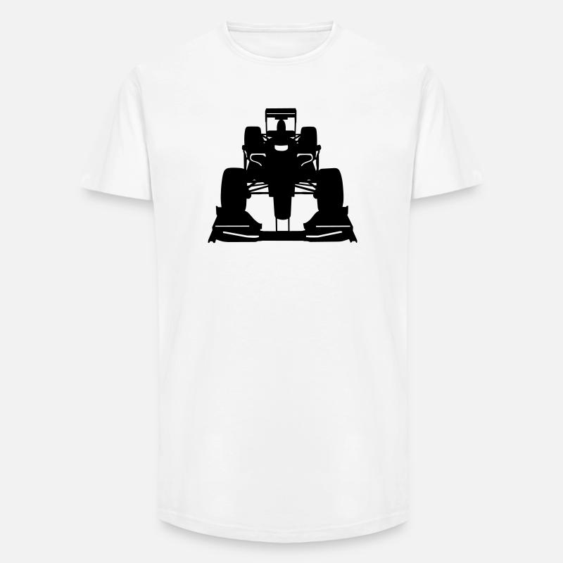 Bolid - Long Fit Männer T-Shirt - Weiß