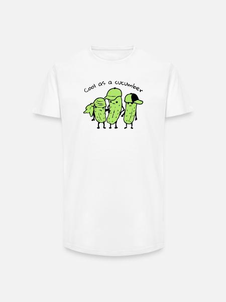 Froid comme un concombre - T-shirt coupe longue homme - blanc