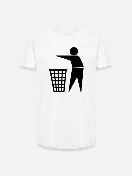 Trash / Garbage - Long Fit Men's T-Shirt - white