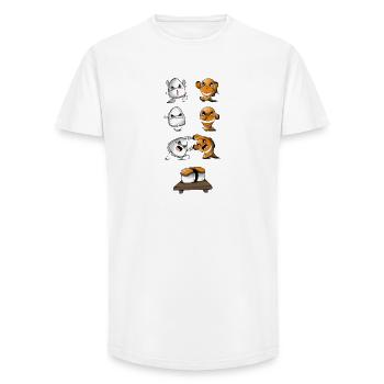 Sushi Fusion - T-shirt coupe longue homme - blanc - Devant - AI Model Male 185 light (185cm)