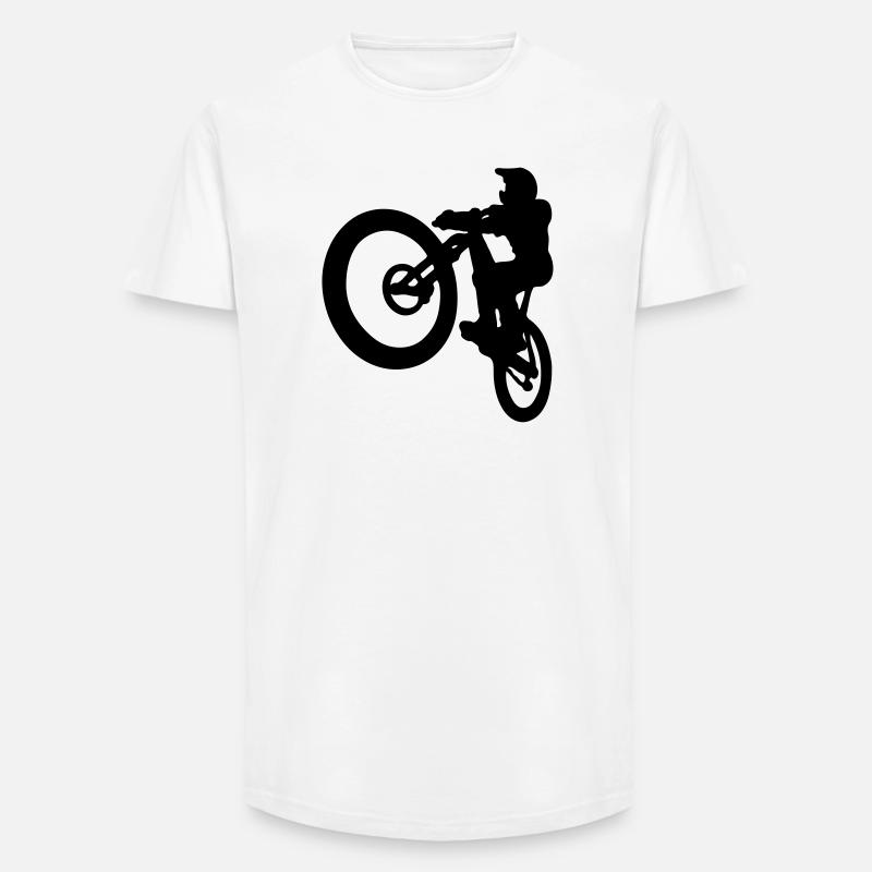 MTB jump - Long Fit Männer T-Shirt - Weiß