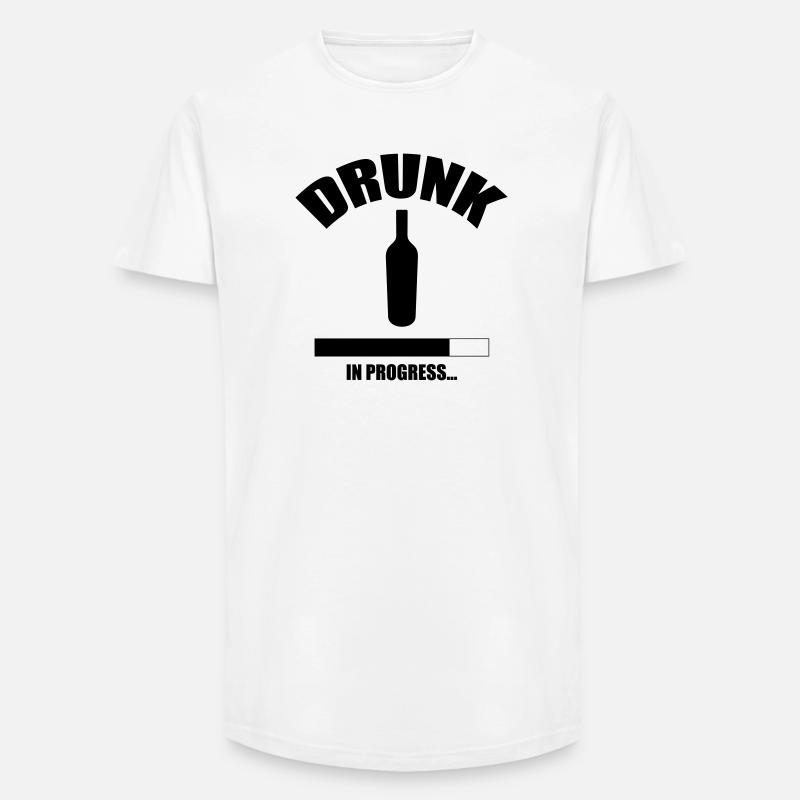 Drunk in progress... - Long Fit Männer T-Shirt - Weiß