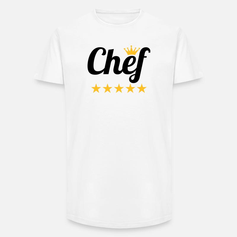 Chef - Long Fit Männer T-Shirt - Weiß