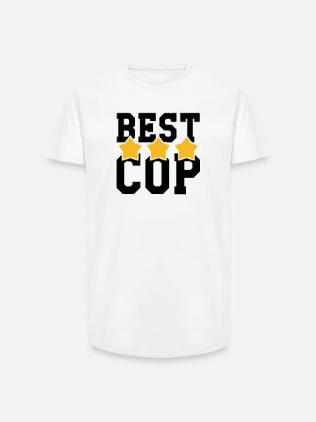 Best Cop ! - T-shirt coupe longue homme - blanc