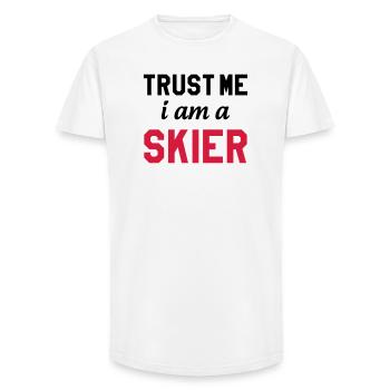 Trust me I am Skier - T-shirt coupe longue homme - blanc - Devant - AI Model Male 185 light (185cm)